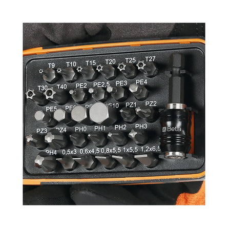 Beta 30-Piece Bit Set With Magnetic Bit Holder In Pocket Case - 861MIX/A31