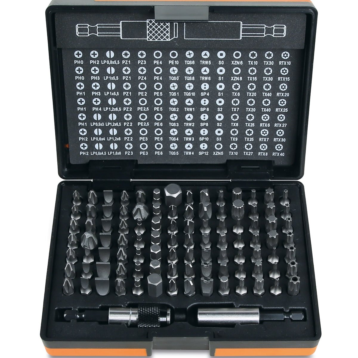 Two Bit Point Betaworker 98-Piece 1/4 Inch Hex Bit Set With 2 Bit Holders - 861/C100 ...