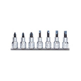 Beta 1/2 Inch Socket Driver Set For Phillips And Slotted Screws With Rail, 7 Piece - 920LP - 920LH/SB7