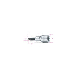 Beta 1/2 Inch Socket Driver For Slotted Head Screws 1.2 X 6.5 Mm - 920LP - 920LP 1,2X6,5