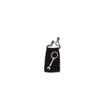 Betacollection Chrome-Plated Metal Key Ring In Velvet Pouch - 9595T