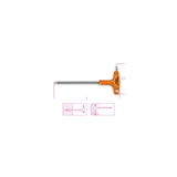Betainox Offset Hexagon Key Wrench 3/32In With High Torque Handle Stainless Steel - 96TINOX-AS - 96TINOX-AS 3/32