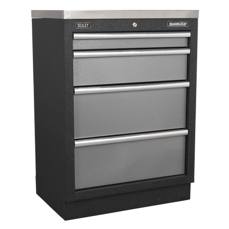 Tool cabinet with four drawers and Sealey branding on a white background