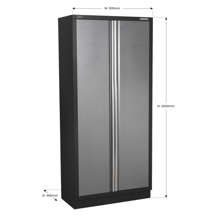 Superline PRO® Full Height Modular Floor Cabinets – 600mm Single Door or 915mm Double Door | Workshop Storage