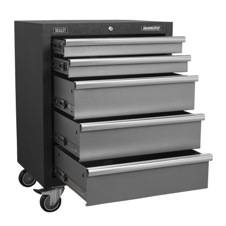 Superline PRO® Mobile Units – Workshop Trolley or 5-Drawer Mobile Cabinet | Heavy-Duty Modular Storage