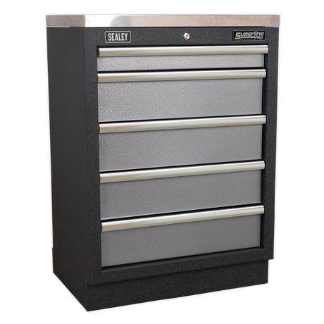 Tool chest with five drawers and 'Sealey' branding on a white background
