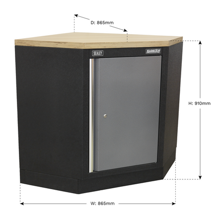 Superline PRO® Modular Corner Floor Cabinet 865mm – Workshop & Garage Storage Unit