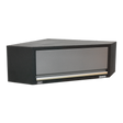 Black and gray outdoor kitchen drawer with brand logo on a white background