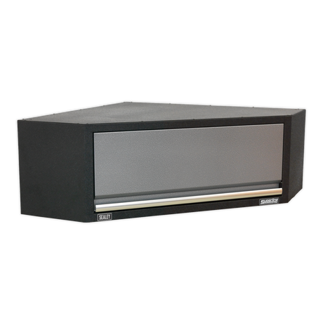Black and gray outdoor kitchen drawer with brand logo on a white background
