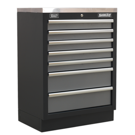 Superline PRO® 2.04m Modular Storage System – Wood or Stainless Steel Worktop | Heavy-Duty Garage & Workshop Cabinets