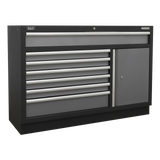 Superline PRO® 1360mm Floor Cabinet – 7-Drawer Modular Tool Cabinet | Heavy-Duty Workshop Storage (APMS64)