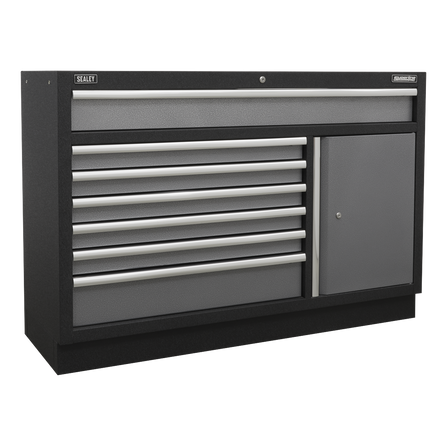 Superline PRO® 1360mm Floor Cabinet – 7-Drawer Modular Tool Cabinet | Heavy-Duty Workshop Storage (APMS64)