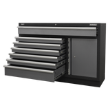 Superline PRO® 1360mm Floor Cabinet – 7-Drawer Modular Tool Cabinet | Heavy-Duty Workshop Storage (APMS64)