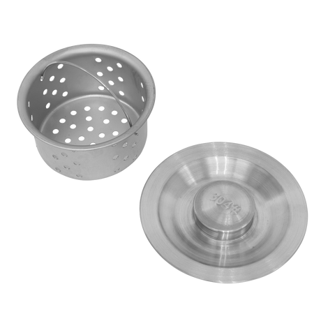 Two metal kitchen components on a white background