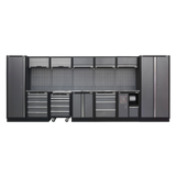 Superline PRO® 4.92m Modular Storage System – Wood or Stainless Steel Worktop | Professional Garage & Workshop Cabinets