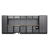 Superline PRO® 4.92m Modular Storage System – Wood or Stainless Steel Worktop | Professional Garage & Workshop Cabinets