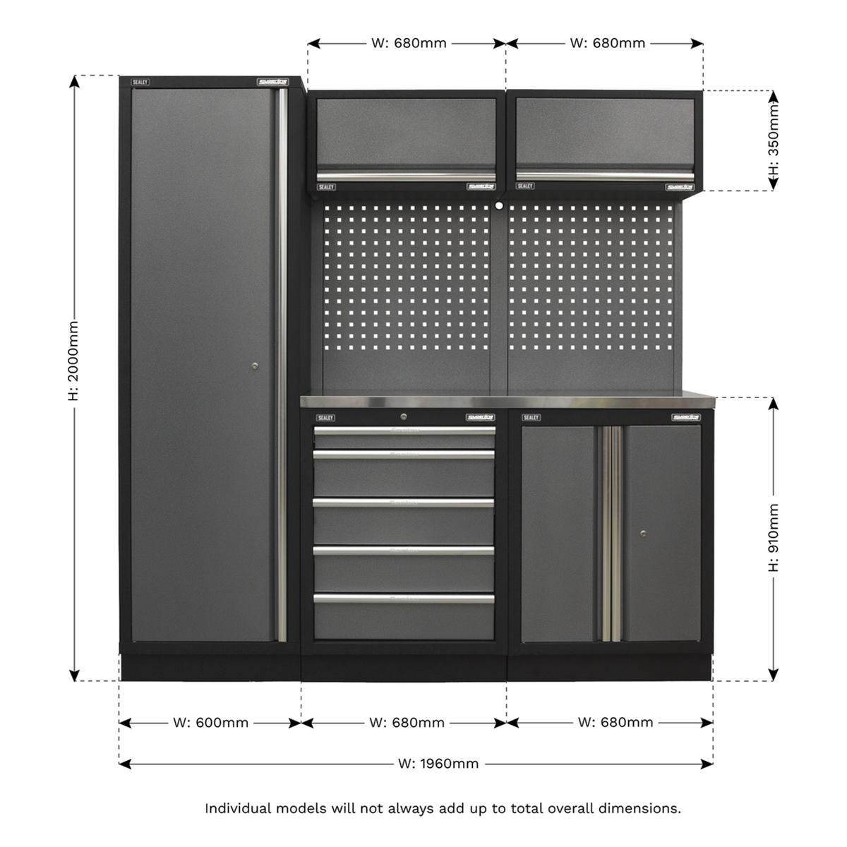 Storage Dims Superline PRO® 1.96m Modular Storage System – Wood or Stainless Steel ...