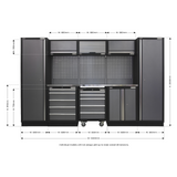 Superline PRO® 3.24m Modular Storage System – Wood or Stainless Steel Worktop | Professional Garage & Workshop Cabinets