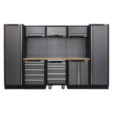 Superline PRO® 3.24m Modular Storage System – Wood or Stainless Steel Worktop | Professional Garage & Workshop Cabinets