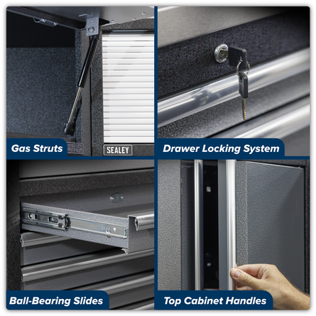 Superline PRO® 1.55m Corner Modular Storage System with Choice of Worktop