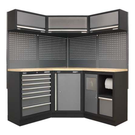 Superline PRO® 1.55m Corner Modular Storage System with Choice of Worktop