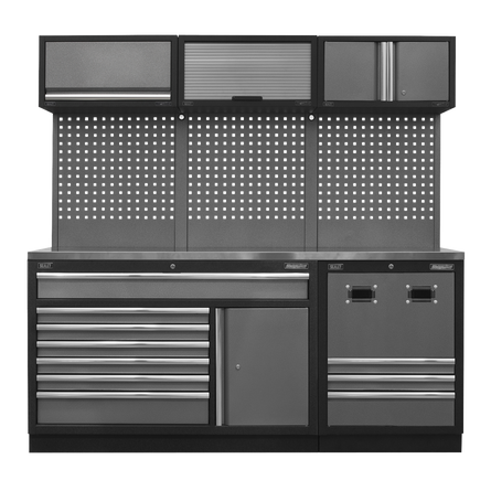 Superline PRO® 2.04m Modular Storage System Combo with Choice of Worktop