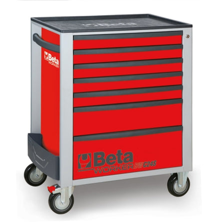 Betaworker Mobile Drawer Unit With Seven Drawers And 262-Piece Tool Assortment - BW 2400S 7/AUTO