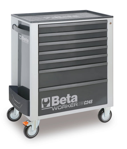 Betaworker Mobile Roller Cabinet With 7 Drawers And 309-Piece Tool Assortment - BW 2400S 7/E-M