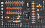 Betaworker Long Mobile Roller Cabinet With 9 Drawers And 487-Piece Tool Assortment - BW 2400S XL9/E-XL