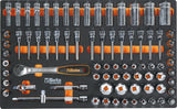 Betaworker Long Mobile Roller Cabinet With 9 Drawers And 487-Piece Tool Assortment - BW 2400S XL9/E-XL
