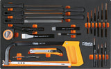 Betaworker Long Mobile Roller Cabinet With 9 Drawers And 487-Piece Tool Assortment - BW 2400S XL9/E-XL