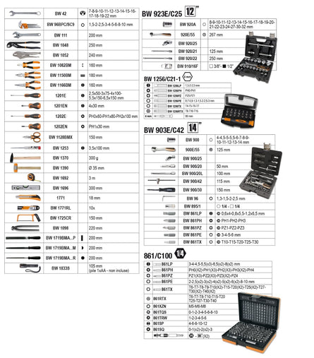 Betaworker 3-Module Tool Trolley With 251 Universal Tools - BW 4300E