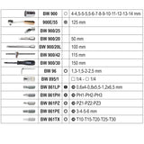 Betaworker Hexagon Sockets, Bits And Offset Hexagon Key Wrenches Set In Plastic Case - BW 903E/C42