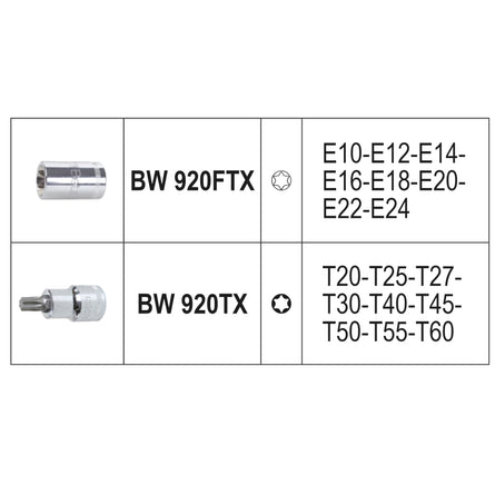 Betaworker 25-Piece Hexagon Socket Set In Plastic Case - BW 923E-FTX/C17