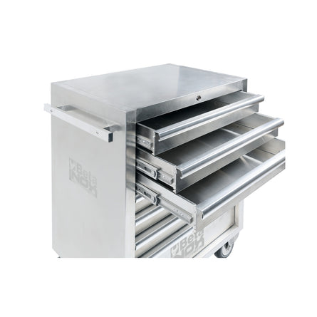 Betainox Stainless Steel Mobile Roller Cabinet With Seven Drawers And Non-Marking Wheels - C04TSS-7 - C04TSS/7