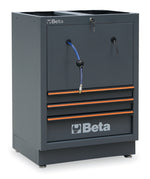 Beta C45 Pro 2.0 Gray tool cabinet with orange drawers and Beta branding on a white background