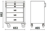 Beta C45PRO 2.0 C5 & C7 — Mobile Roller Cabinets (5-Drawer & 7-Drawer)