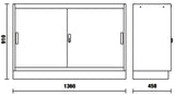 Beta C45PRO 2.0 MAL & MAT — Fixed 1,360 mm Module (Metal or Clear Doors)