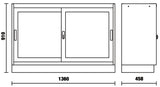 Beta C45PRO 2.0 MAL & MAT — Fixed 1,360 mm Module (Metal or Clear Doors)