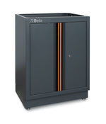 Beta C45 Pro 2.0 Gray storage cabinet with orange stripes and Beta logo on a white background