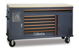 Beta C45PRO 2.0 MWS — Work Station Roller Cabinet with 7 Drawers & Integrated Waste Bin