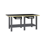 Beta Workbench With Wood Top And 2 Lockable Drawers - C56W - C56W-O