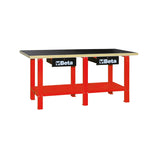 Beta Workbench With Wood Top And 2 Lockable Drawers - C56W - C56W-O