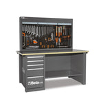 Beta Mastercargo Workbench With Tool Storage Board And 5-Drawer Cabinet - C57SA - C57S/A-O