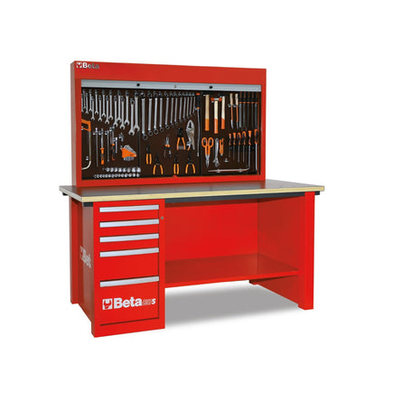 Beta Mastercargo Workbench With Tool Storage Board And 5-Drawer Cabinet - C57SA - C57S/A-O