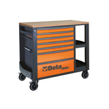 Beta Mobile Roller Cabinet With 7 Drawers And Side Shelves - RSC24L/7 - RSC24L/7-A