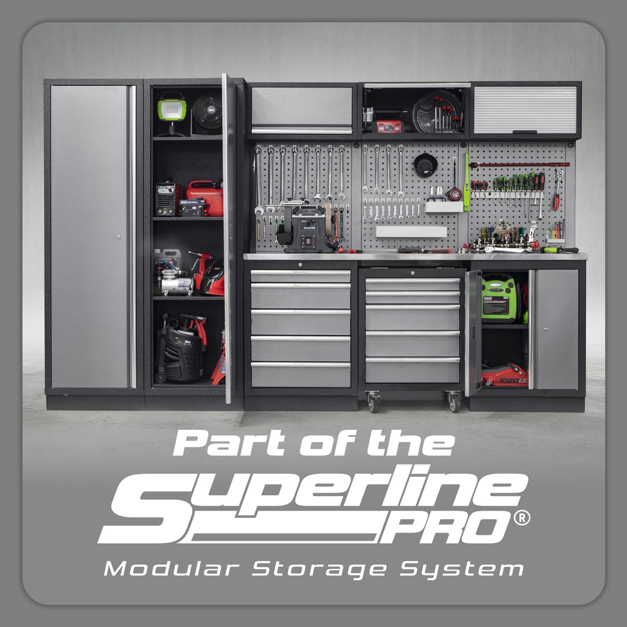 Superline PRO® 2.04m Modular Storage System with Choice of Worktop