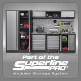 Superline PRO® 1.96m Modular Storage System – Wood or Stainless Steel Worktop | Heavy-Duty Garage & Workshop Cabinets