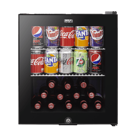 Baridi 50L Table Top Beer & Drinks Mini Fridge 3 - 10°C, Light, Black & Glass - DH12 - DH12 - Sealey Tools UK - Workshop Tool Storage