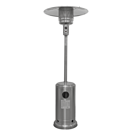 Dellonda 13kW Stainless Steel Commercial Gas Outdoor Garden Patio Heater, Wheels - DG2 - DG2 - Sealey Tools UK - Workshop Tool Storage